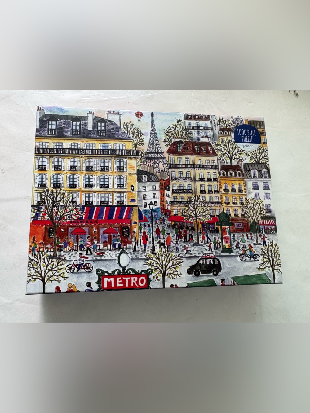 Paris Street Scene by michael storrings - Colorful Cityscape puzzle